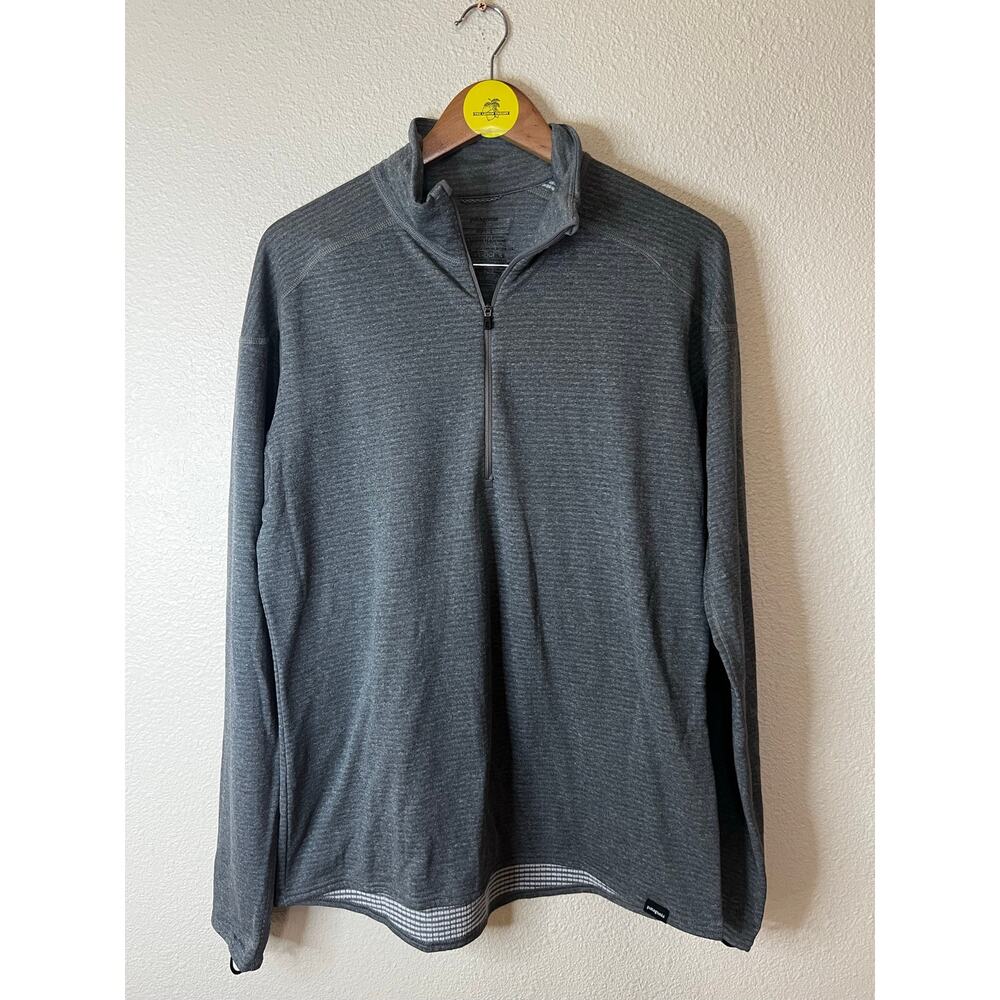 Patagonia gray Zip-Neck pullover sweater MENS LARGE